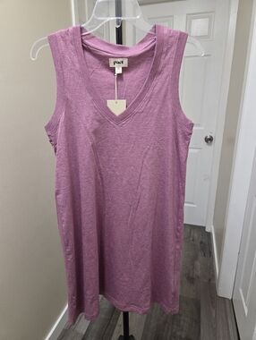 Nwt Pact 100% Organic Cotton Women's Sleeveless V-Neck Dress